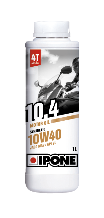 Масло IPONE 10.4 10W40 моторное, Synthetic для четырехтактных двигателей мотоциклов, 1 литр