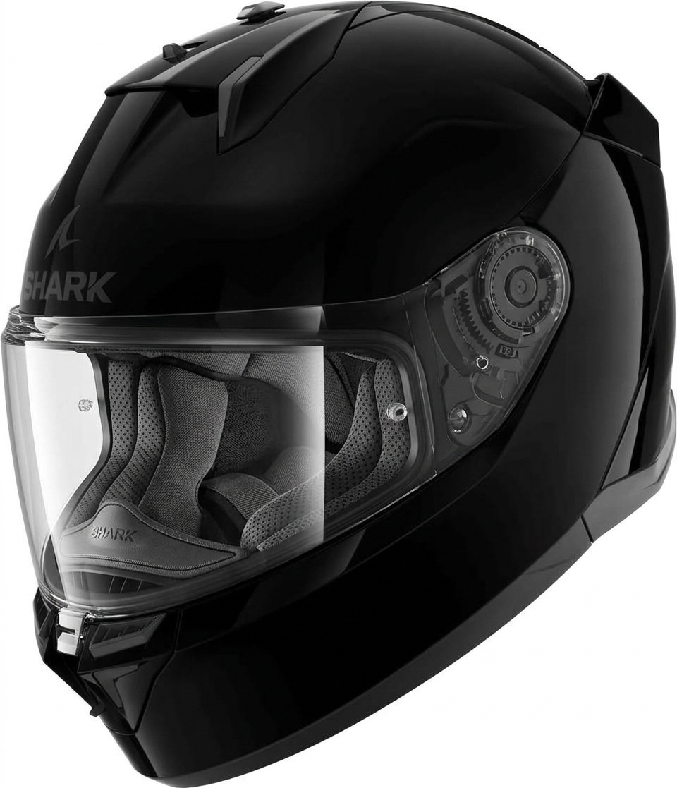 Мотошлем SHARK D-Skwal 3 Blank Gloss Black