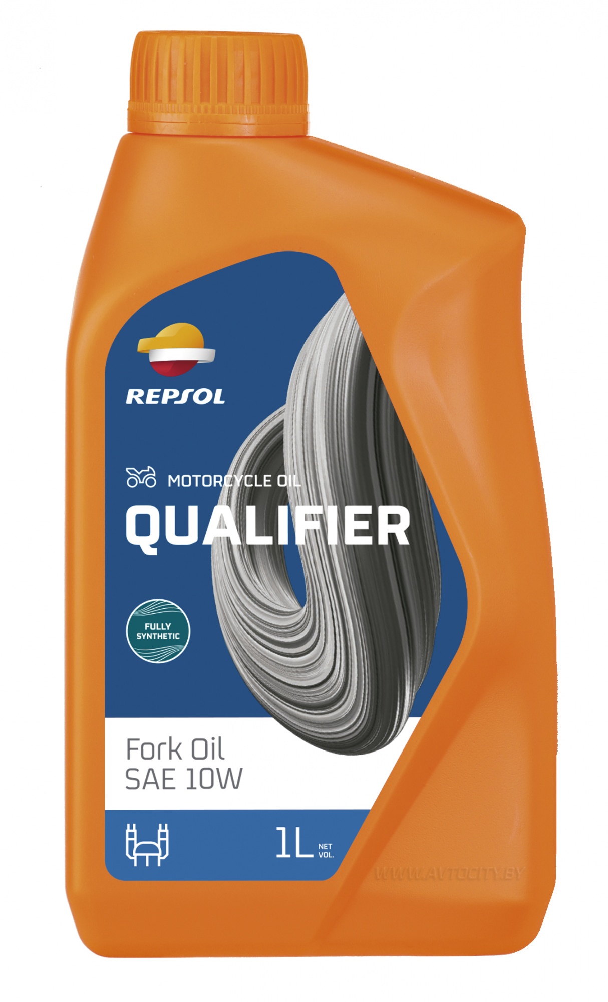 Масло Repsol QUALIFIER FORK OIL SAE 10W, синтетическое для реверсных телескопических вилок, 1 л